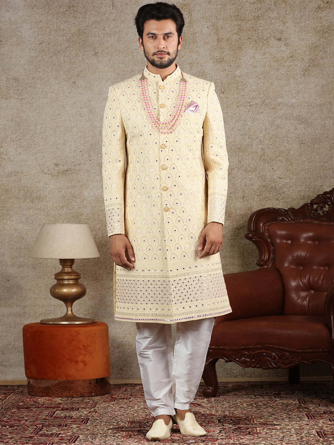 mirror work sherwani