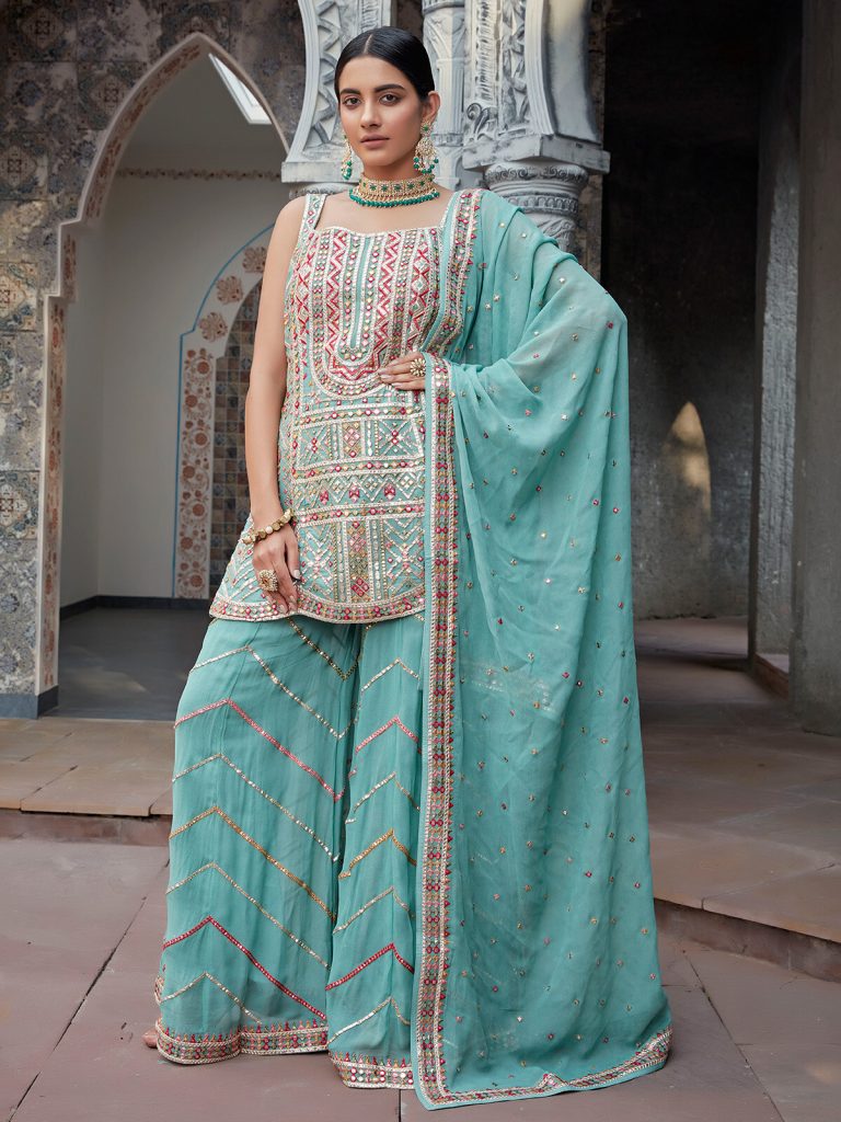 Palazzo Set for bridal mehendi outfits