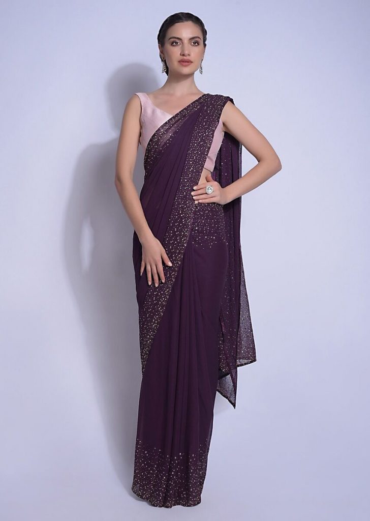 Kundan Work Saree Borders