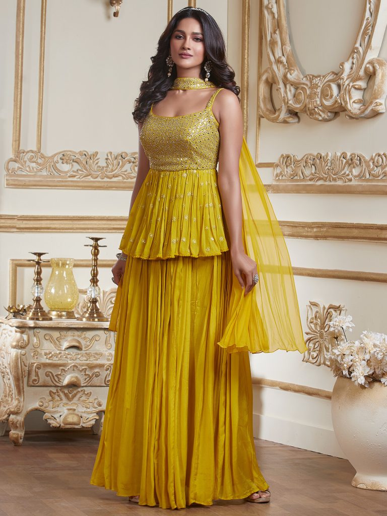 Yellow Palazzo Suit