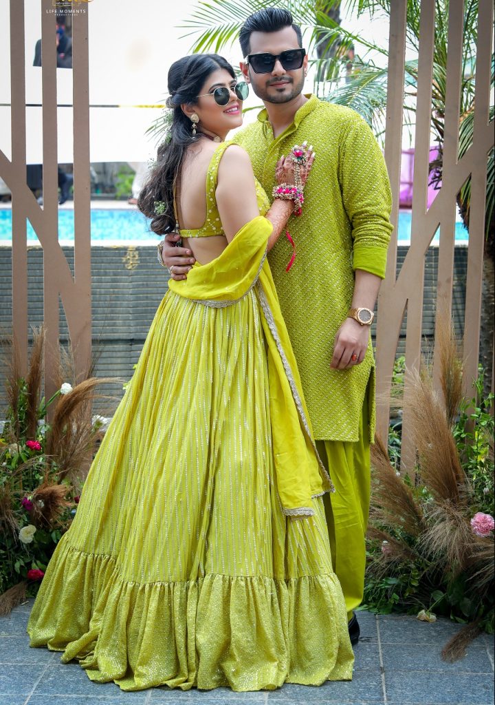 matching haldi outfits