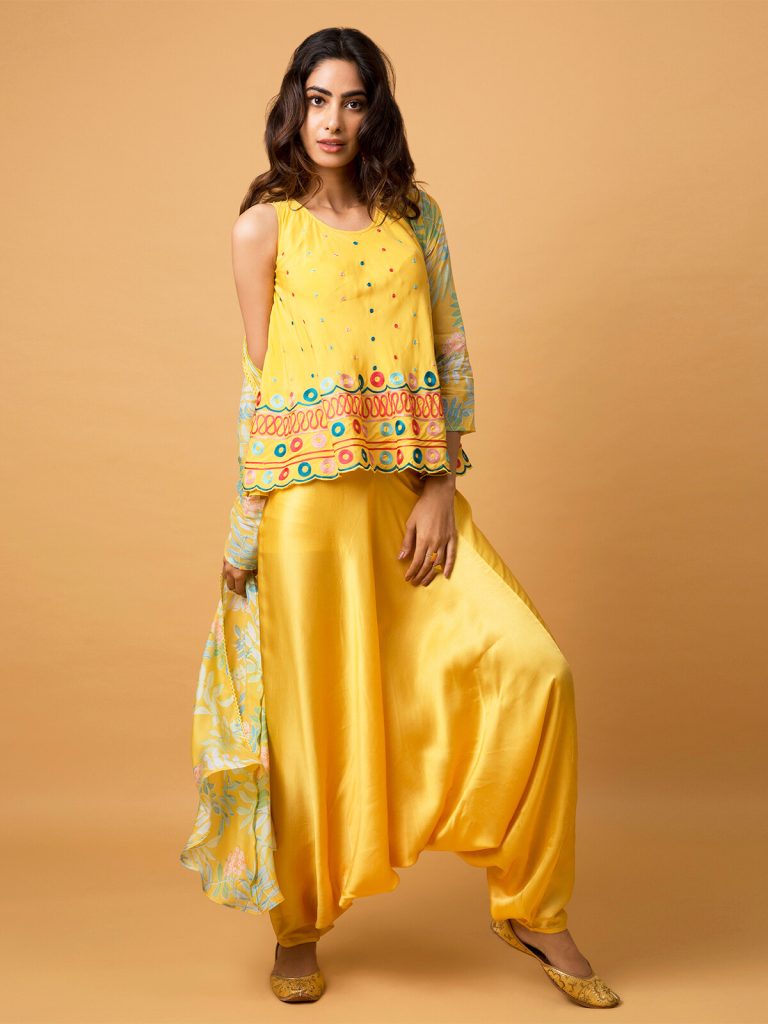 Printed Dhoti Suit