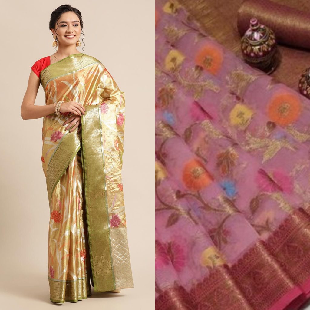 banarasi tissue silk saree