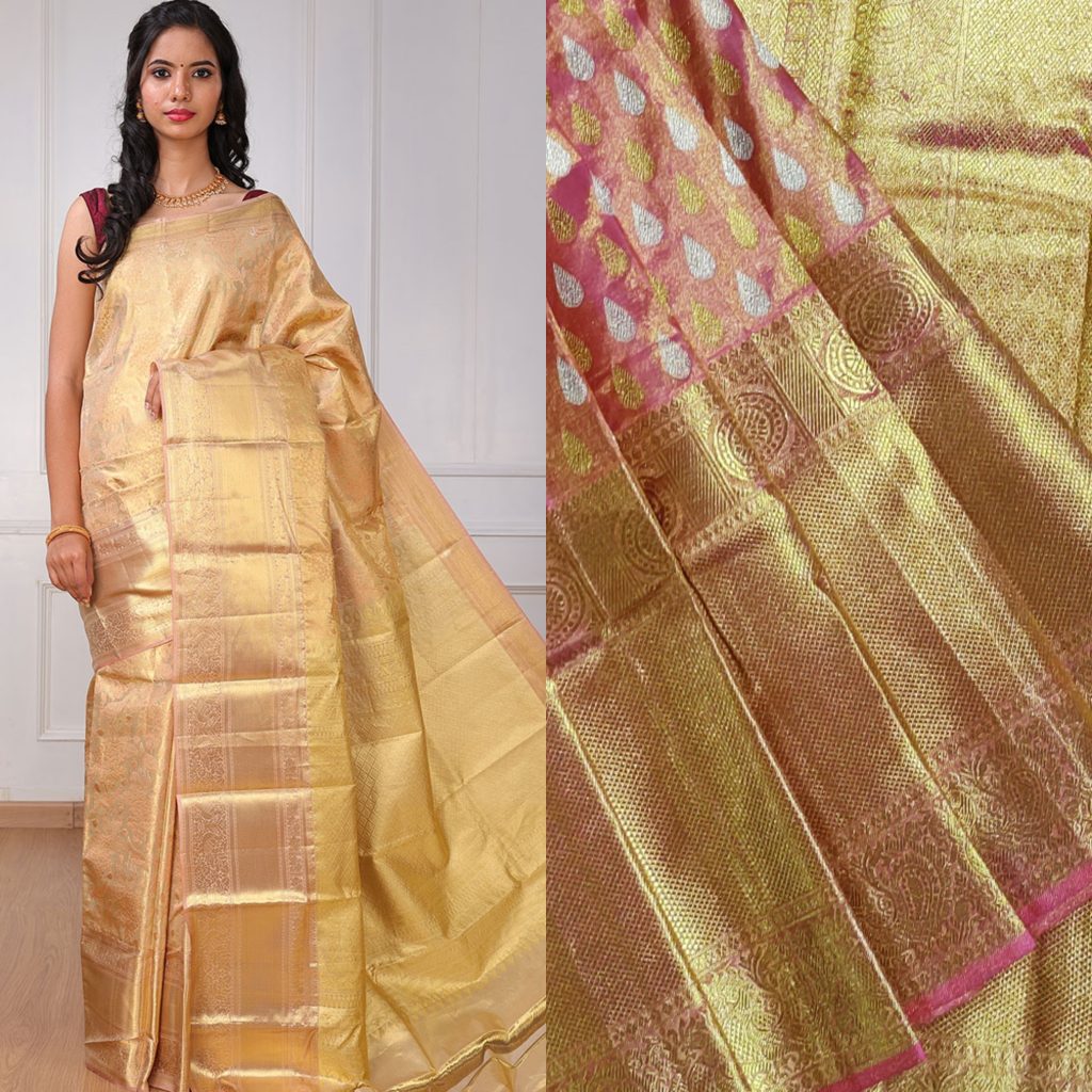 kanjivaram tissue silk saree