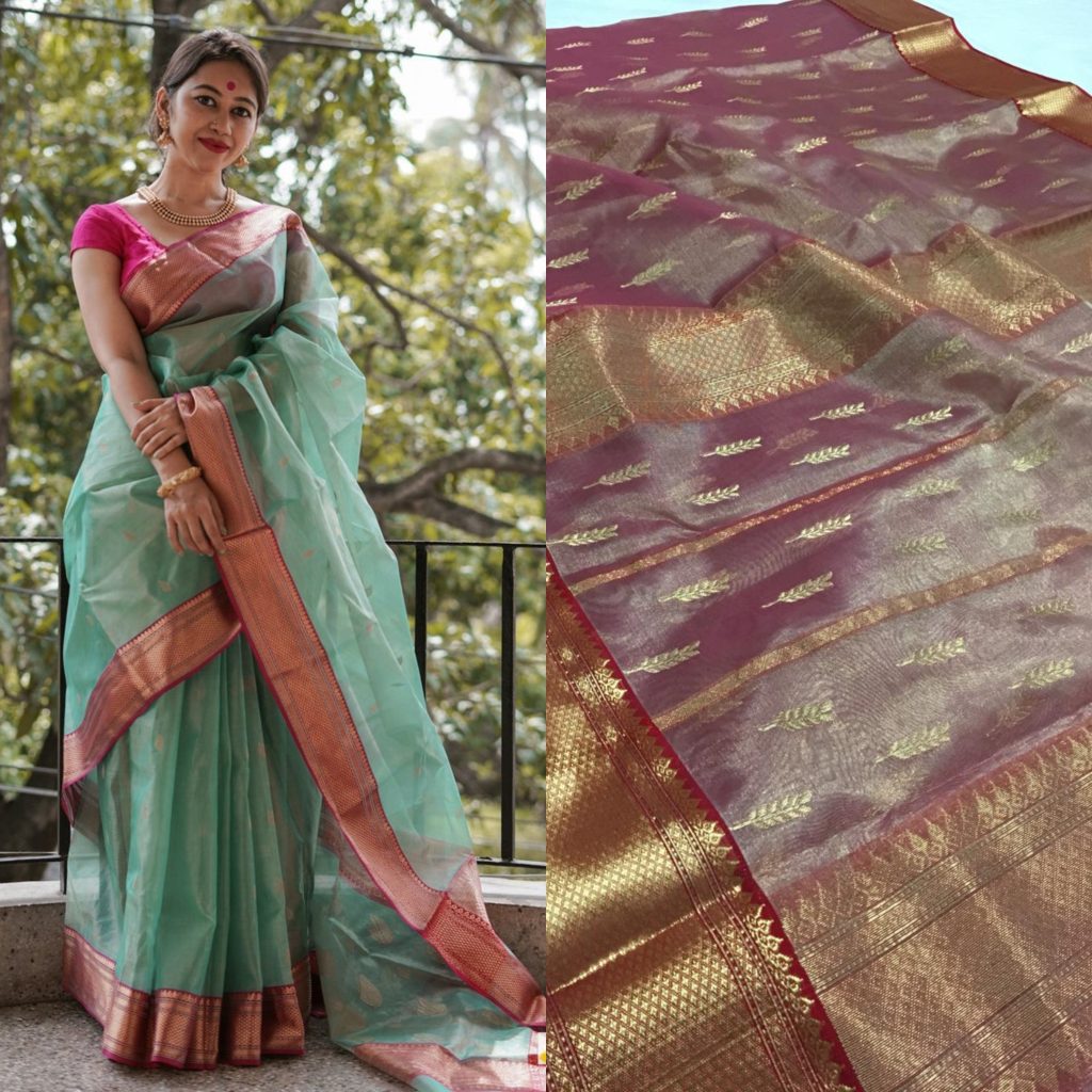 chanderi silk saree