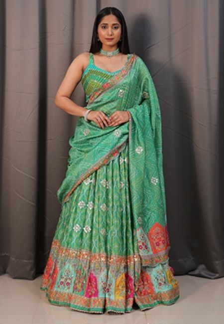 Lehenga Dupatta Draping