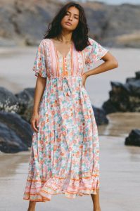 Bohemian casual dress for women