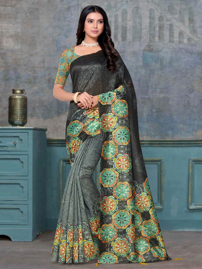 Tussar Silk Printed Saree
