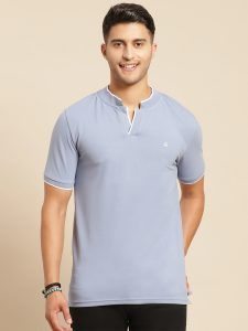 Stand collar mens t-shirts