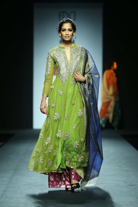 ethnic anarkali dopamine dressing 