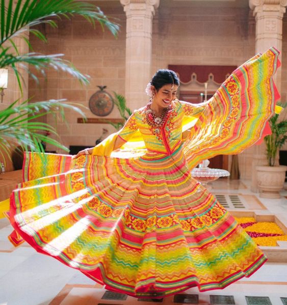 multi color lehenga choli for women