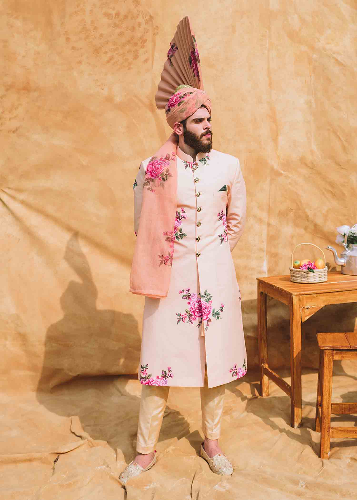 Printed Sherwani
