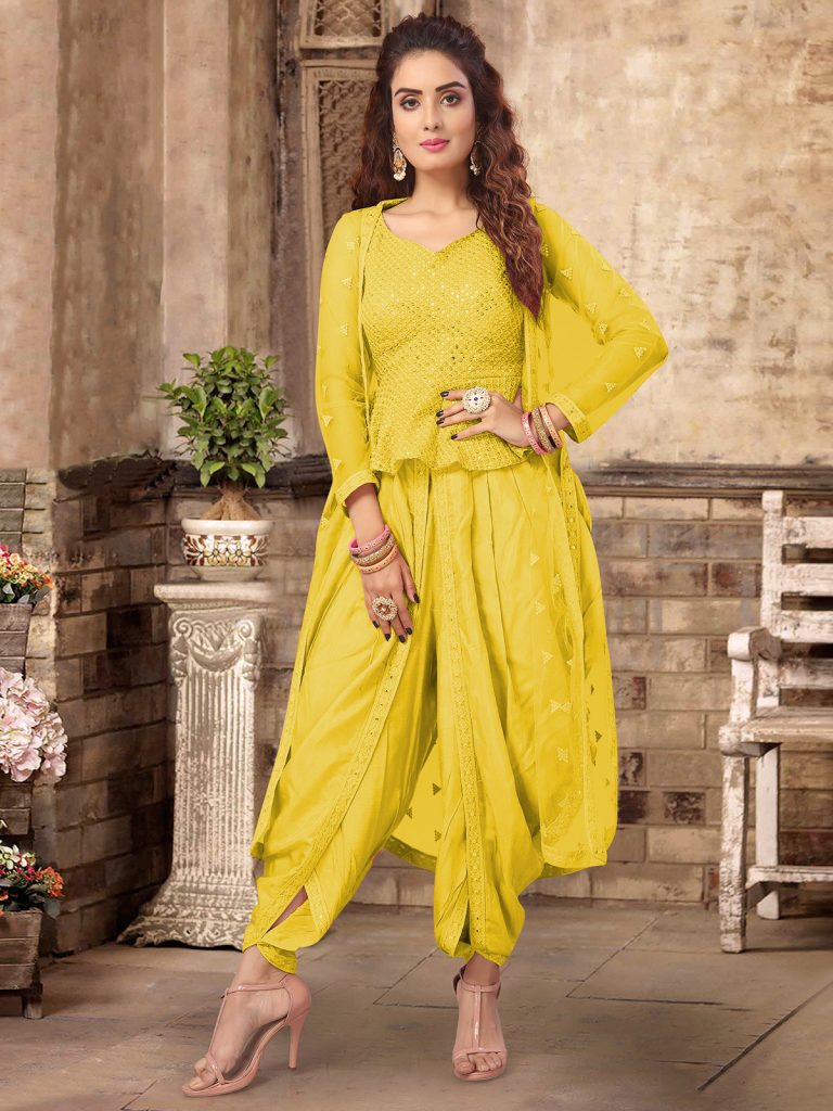 Jacket Style Dhoti Suit