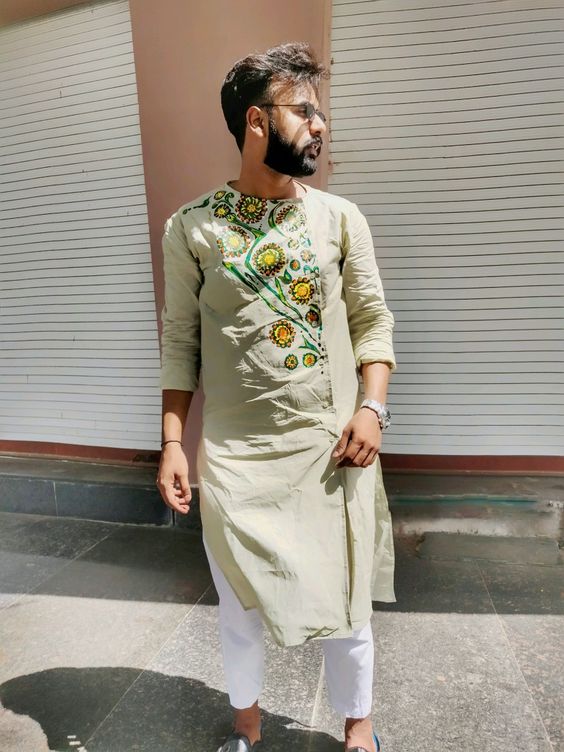 hand painted kurta