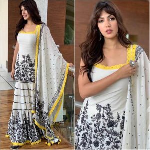 sleeveless sharara suit