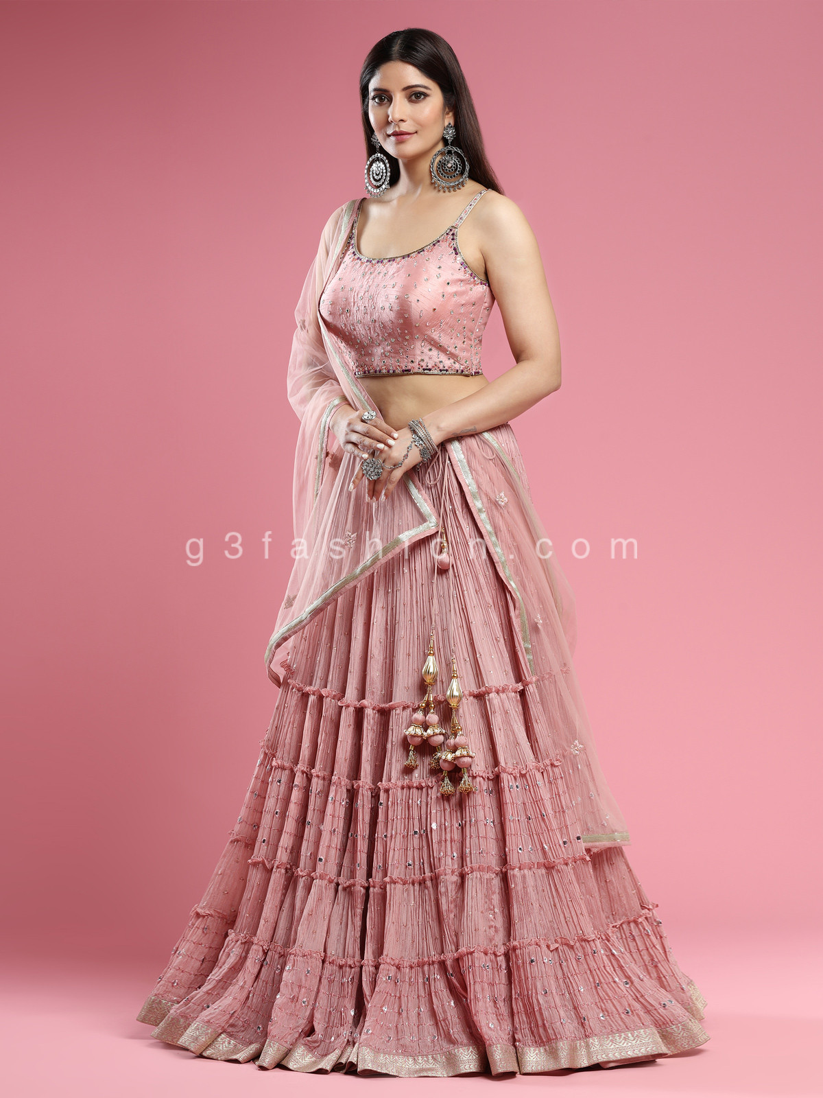 ruffle designer lehenga