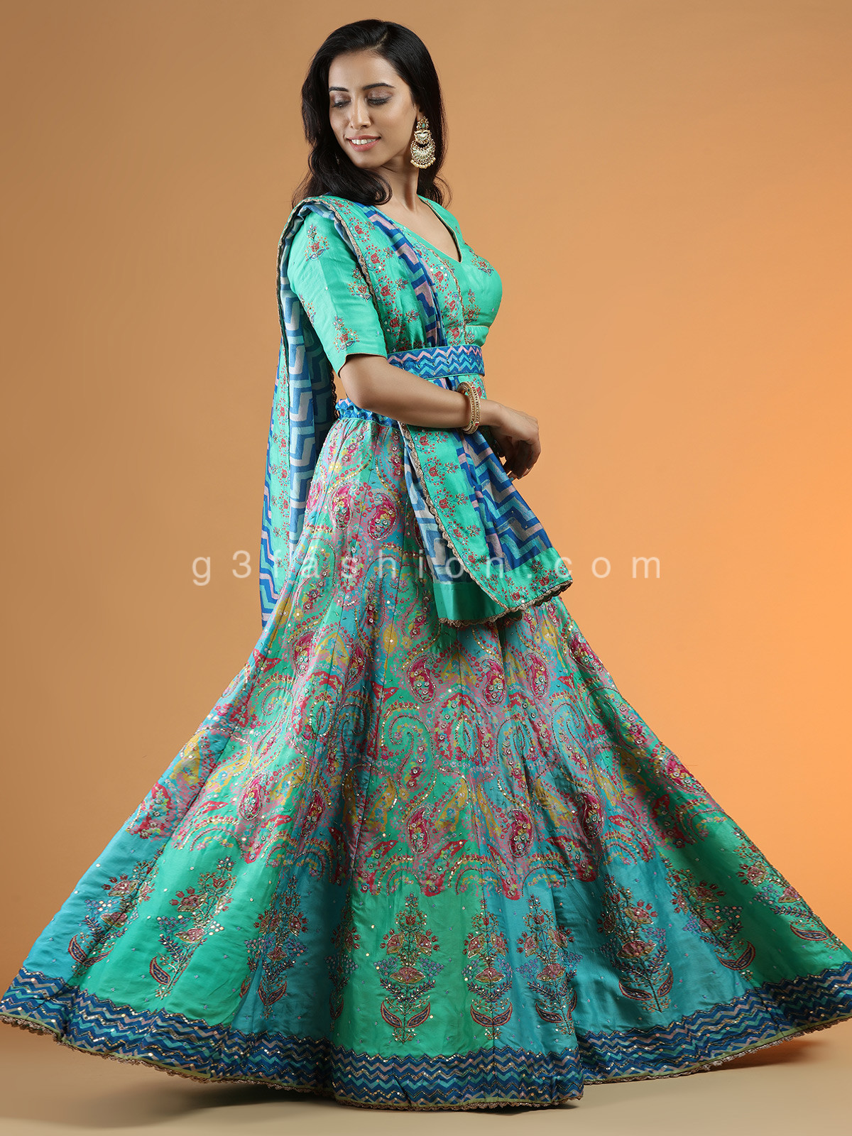 printed lehenga choli
