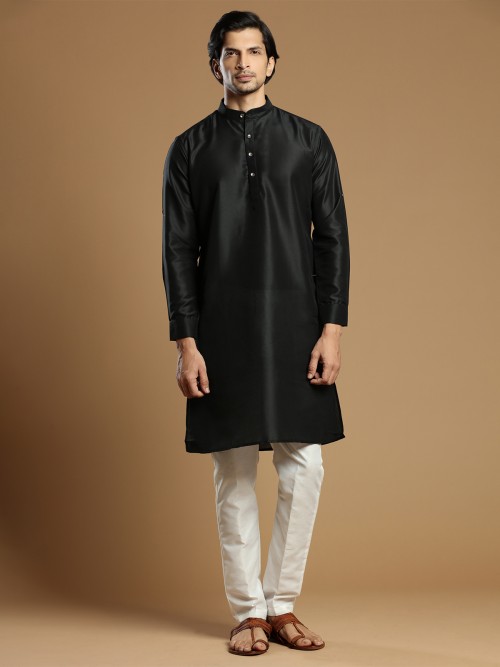 Mens Black Kurta Pajama