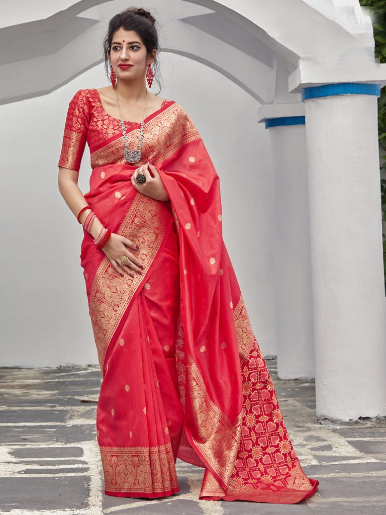 Low Range Bandhani Saree - Semi Silk Bandhani