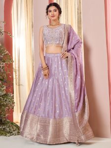 silk lehenga for winter wedding