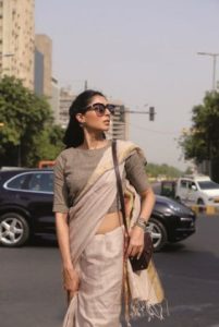 satchel bag with saree