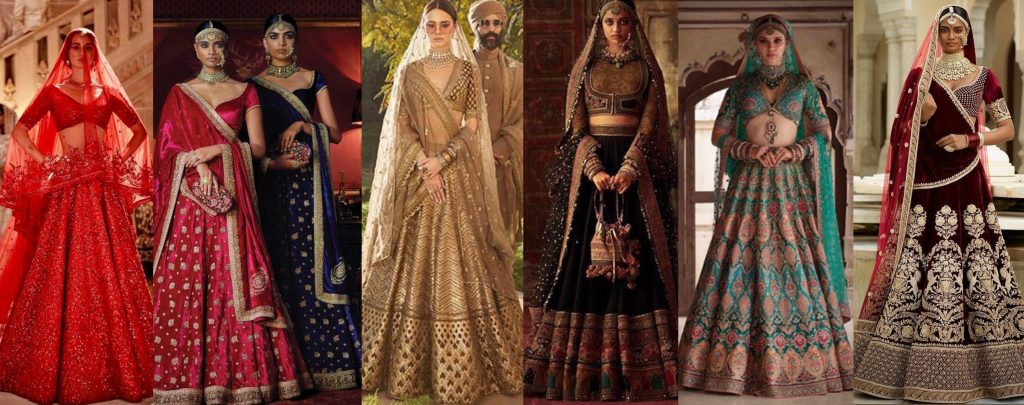 Sabyasanchi velvet bridal lehenga, designer bridal lehenga choli online, types of lehenga choli