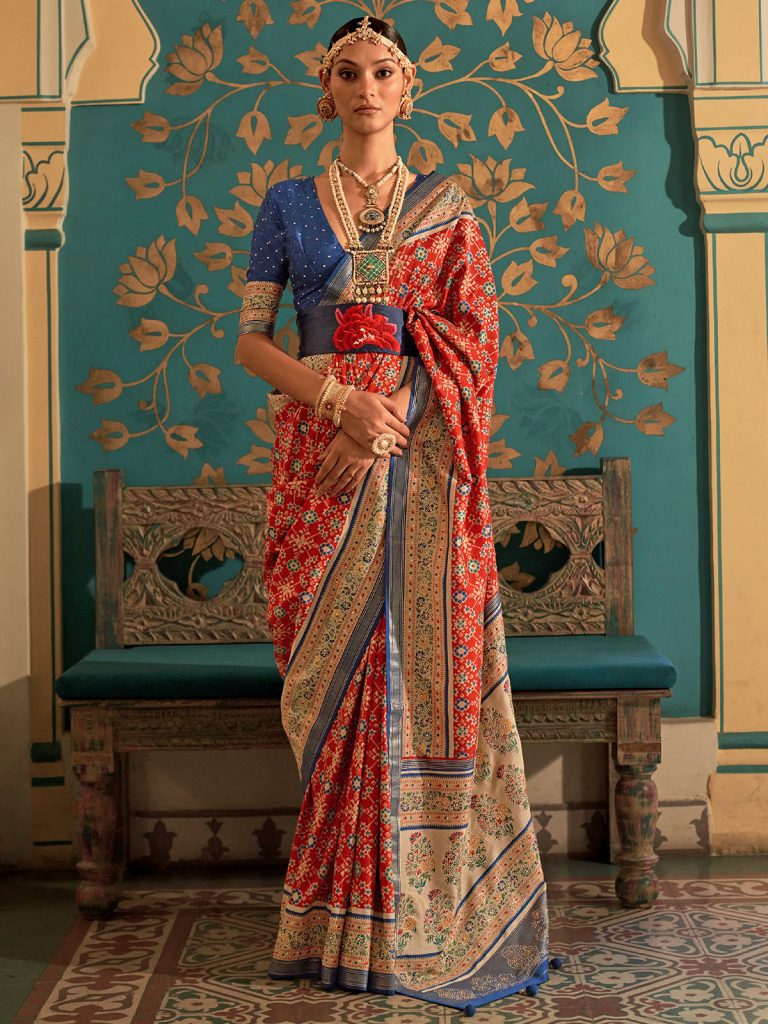 Tissue Patola Saree - Blend of Zari saree