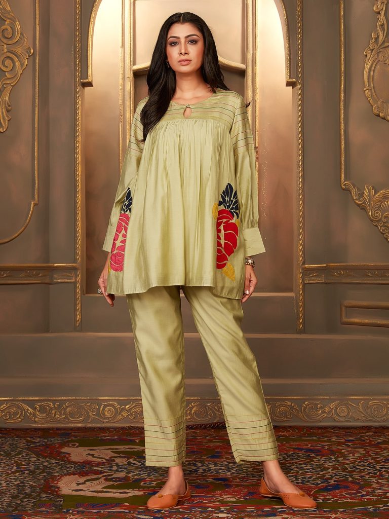 Flared Tunic Top with Pants coord set