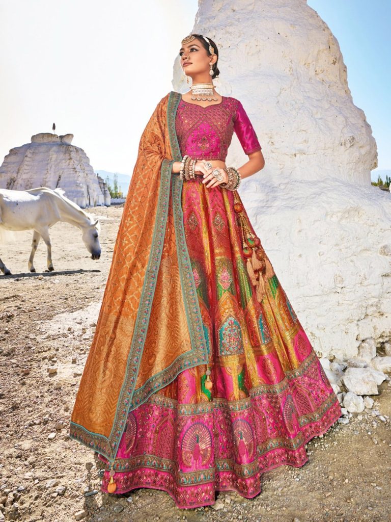 Vibrant Banarasi Lehenga Choli