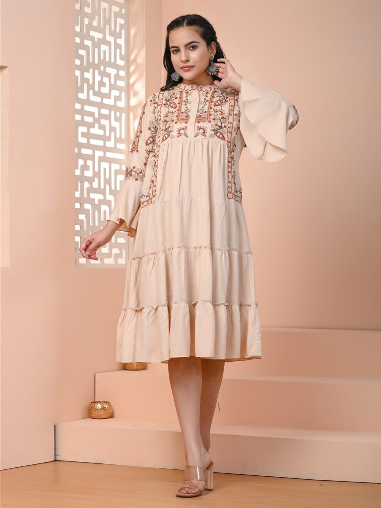 Boho Short Kurti Dress for Holi