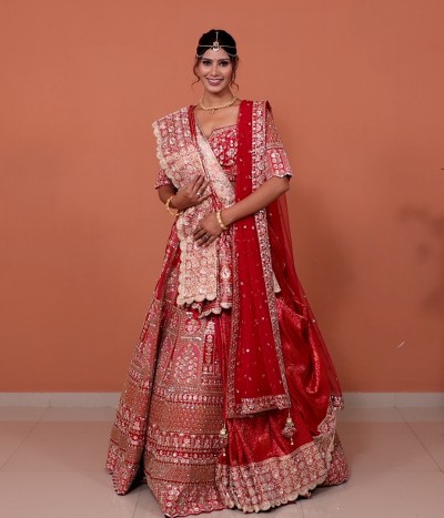 Using 1 Saree and Dupatta for Bridal Lehenga