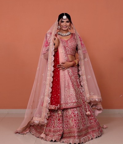 Using 3 Dupattas for Bridal Lehenga draping