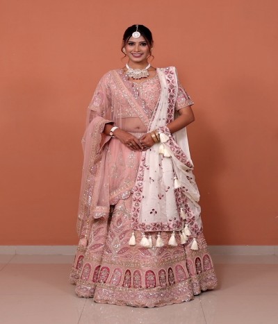 Using 2 Dupattas for Bridal Lehenga draping
