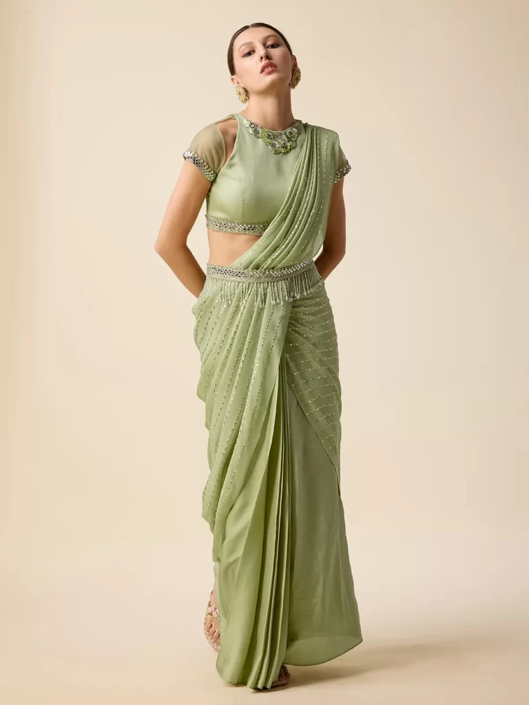 Georgette Sarees with Traditional Weaves