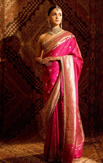 Alia Bhatt Traditional Silk Saree