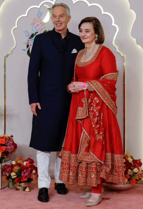 Cherie Blair’s Red Anarkali Dress