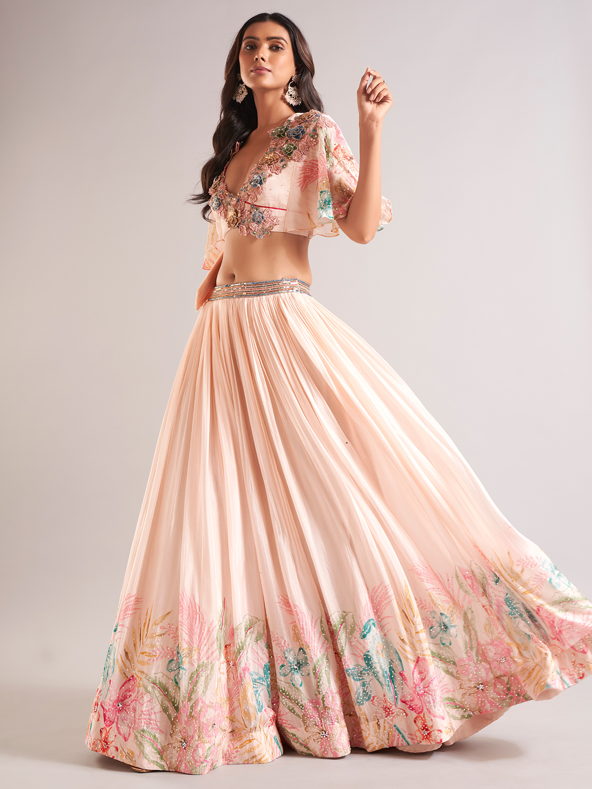 Lehenga skirt with flare