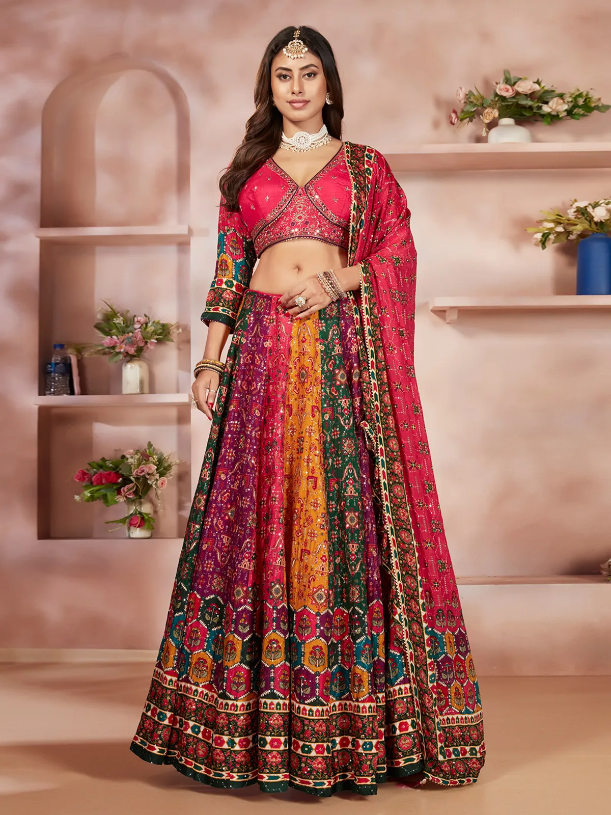 Paneled Lehenga