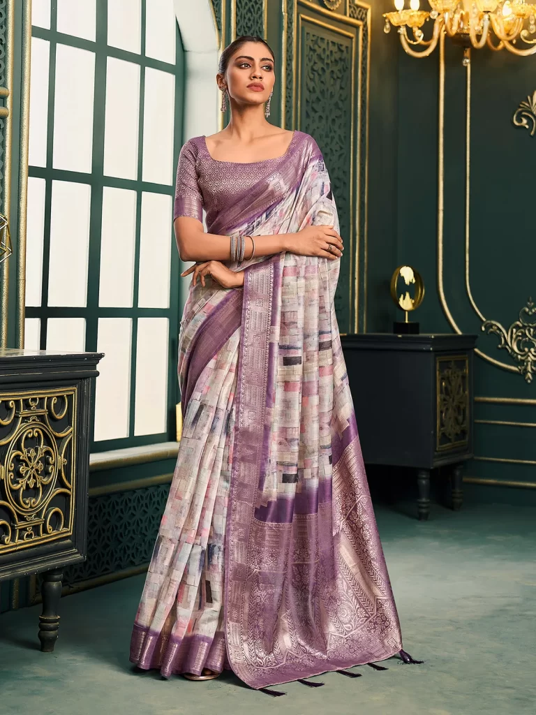 What type of saree is ideal for festival celebrations?