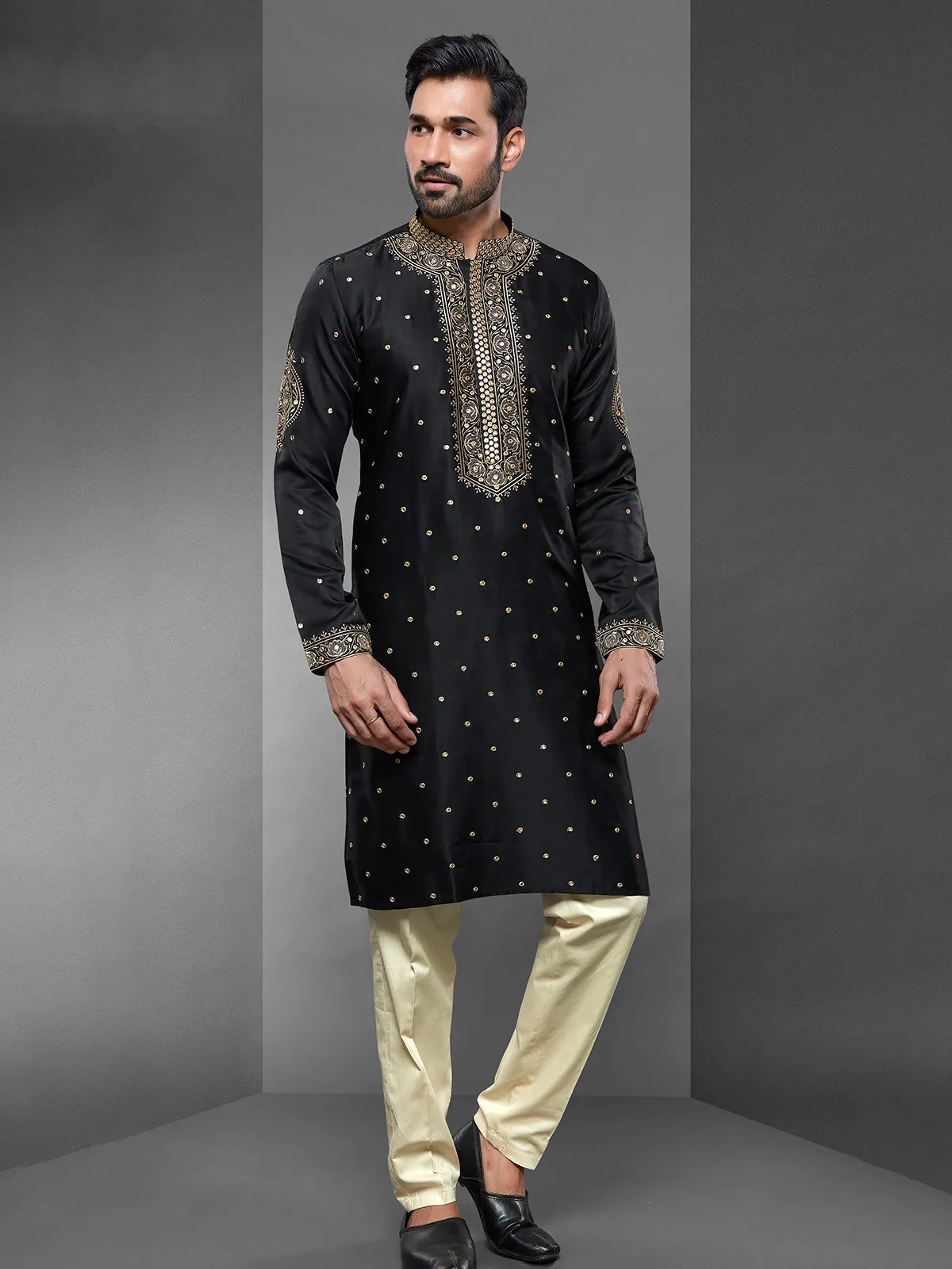 Shinning Black and Deep Greys