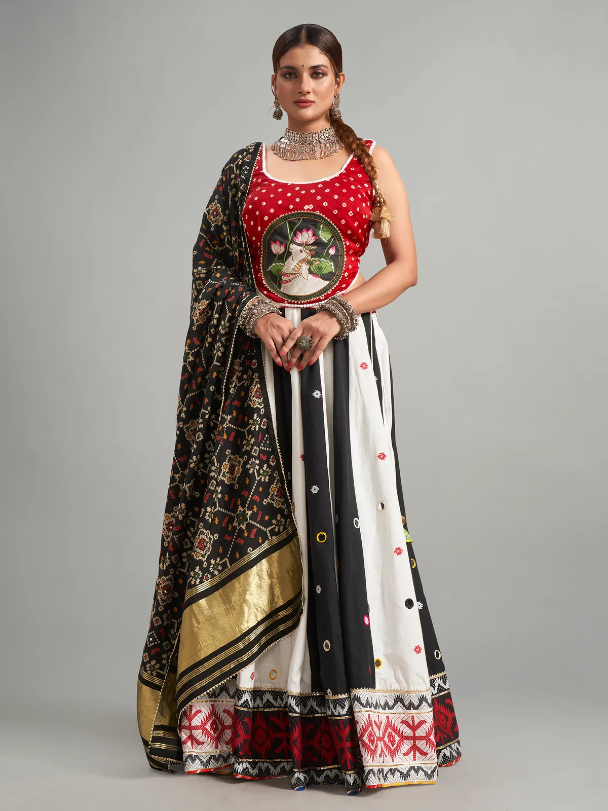 Stylish Choli Design in Long Yoke and Backless Pattern
