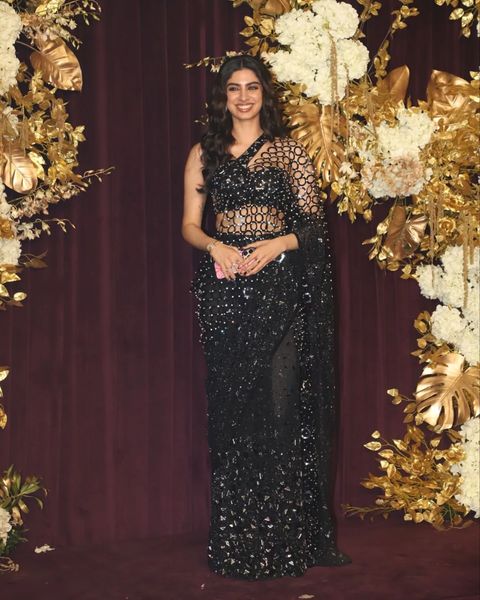 Party wear saree styled by Celebs at Diwali Party 