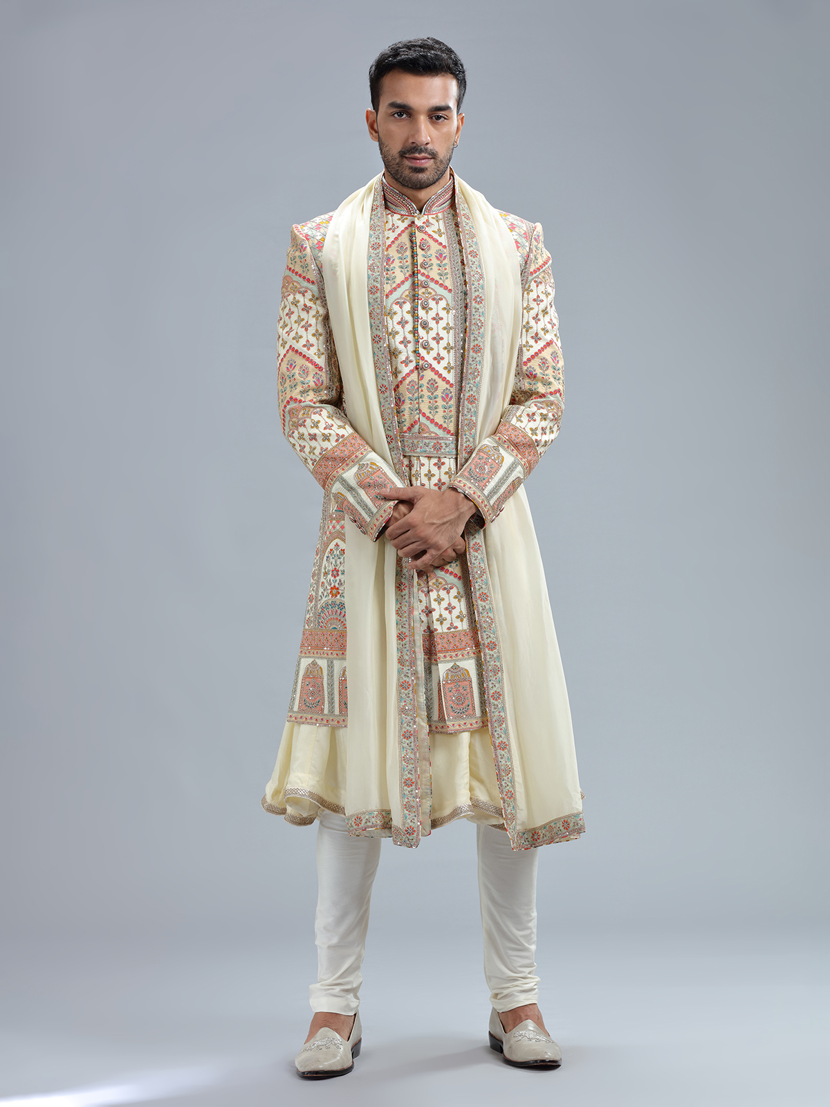 Mughal-inspired Achkan Sherwani
