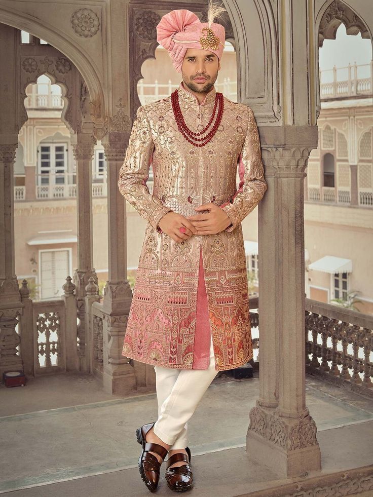 Jewel-hued Velvet Sherwani