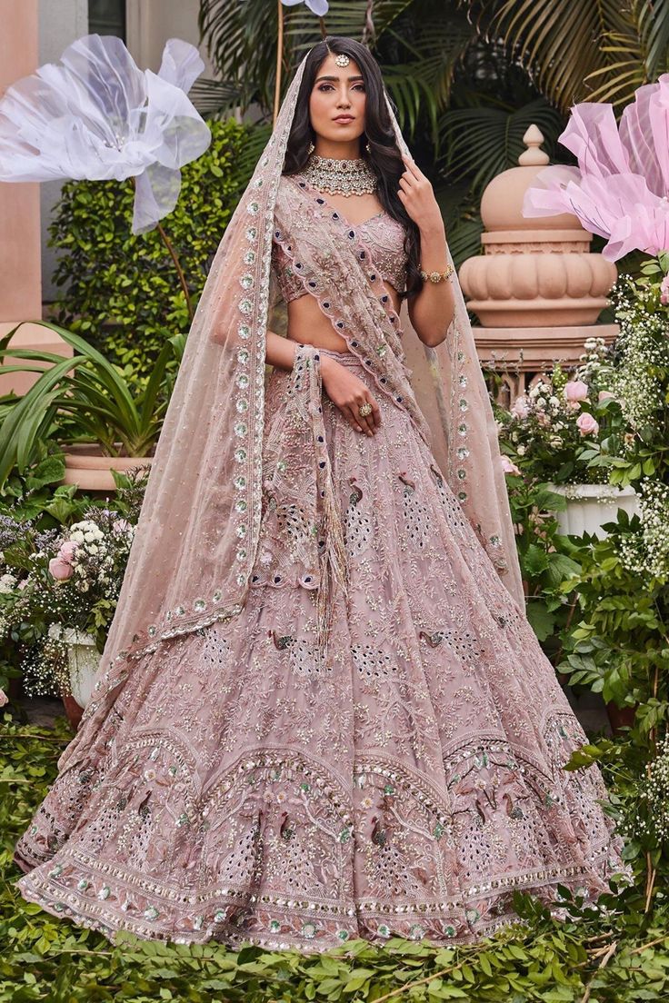 Lehengas with Trails and Veils