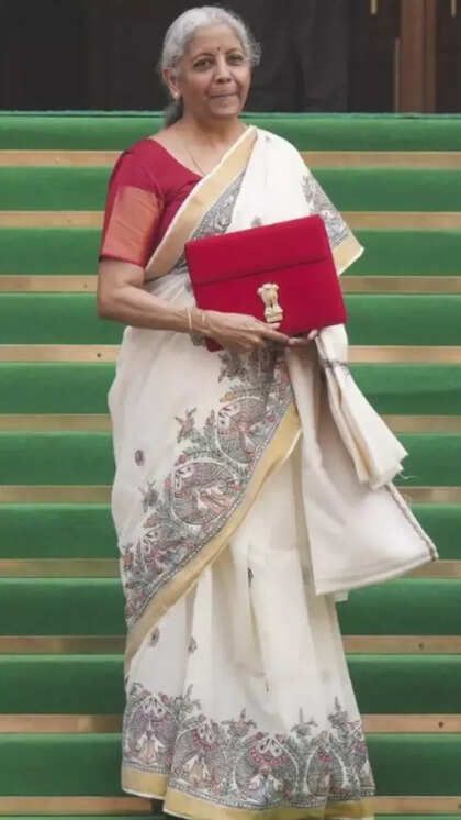 8th Budget Saree Worn by Nirmala Sitharaman - 2025-26 Budget