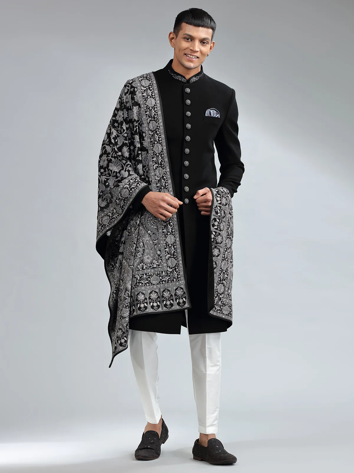 Black sherwanis