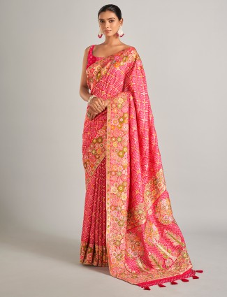 Golden radiance tissue silk saree with royal embellishments
