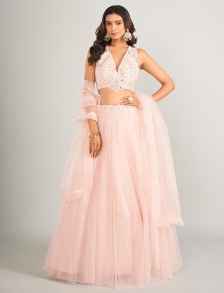 Blue lehenga choli in stunning silk