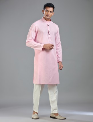 Light pink kurta suit for festival season